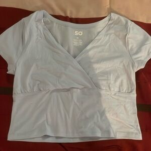 XL light blue crop top